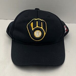 Milwaukee Brewers‎ MLB Baseball Cap Youth Black Adjustable Glove Logo